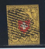 Rayon 16II B Typ 6 gestempelt mit Papierabart / Befund