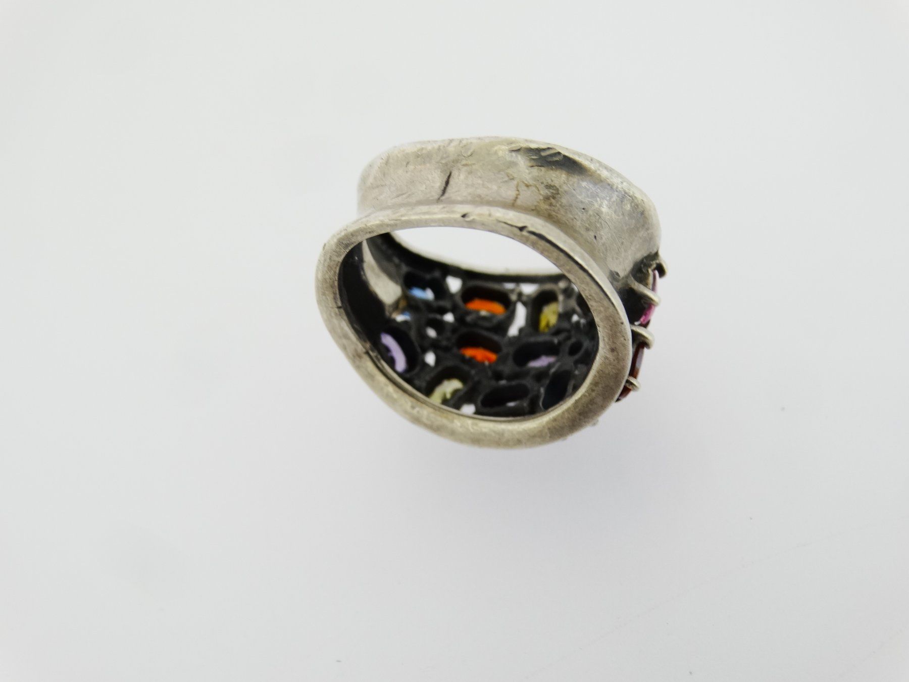 Anelli: Silber 950 Ring mit Farbigen Steinen – Usato da Adliswil venduto da Isaac_92 2