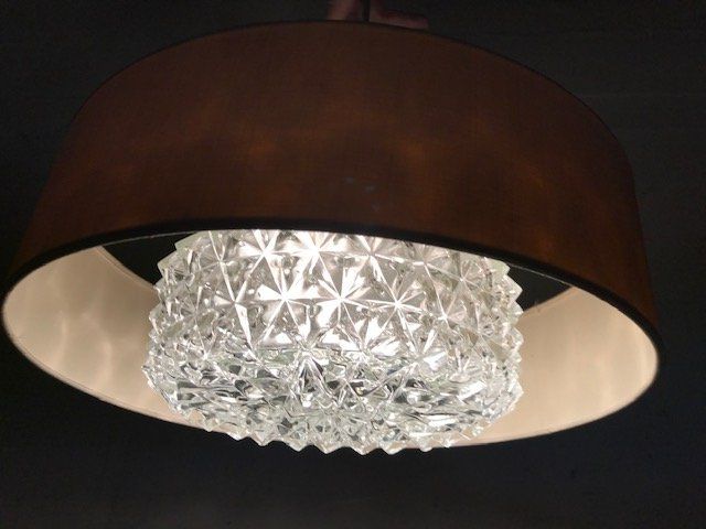 Kronleuchter & Deckenlampen: Hängelampe breites Stoffband mit Pressglass – Gebraucht aus Zürich von gigimai67 8
