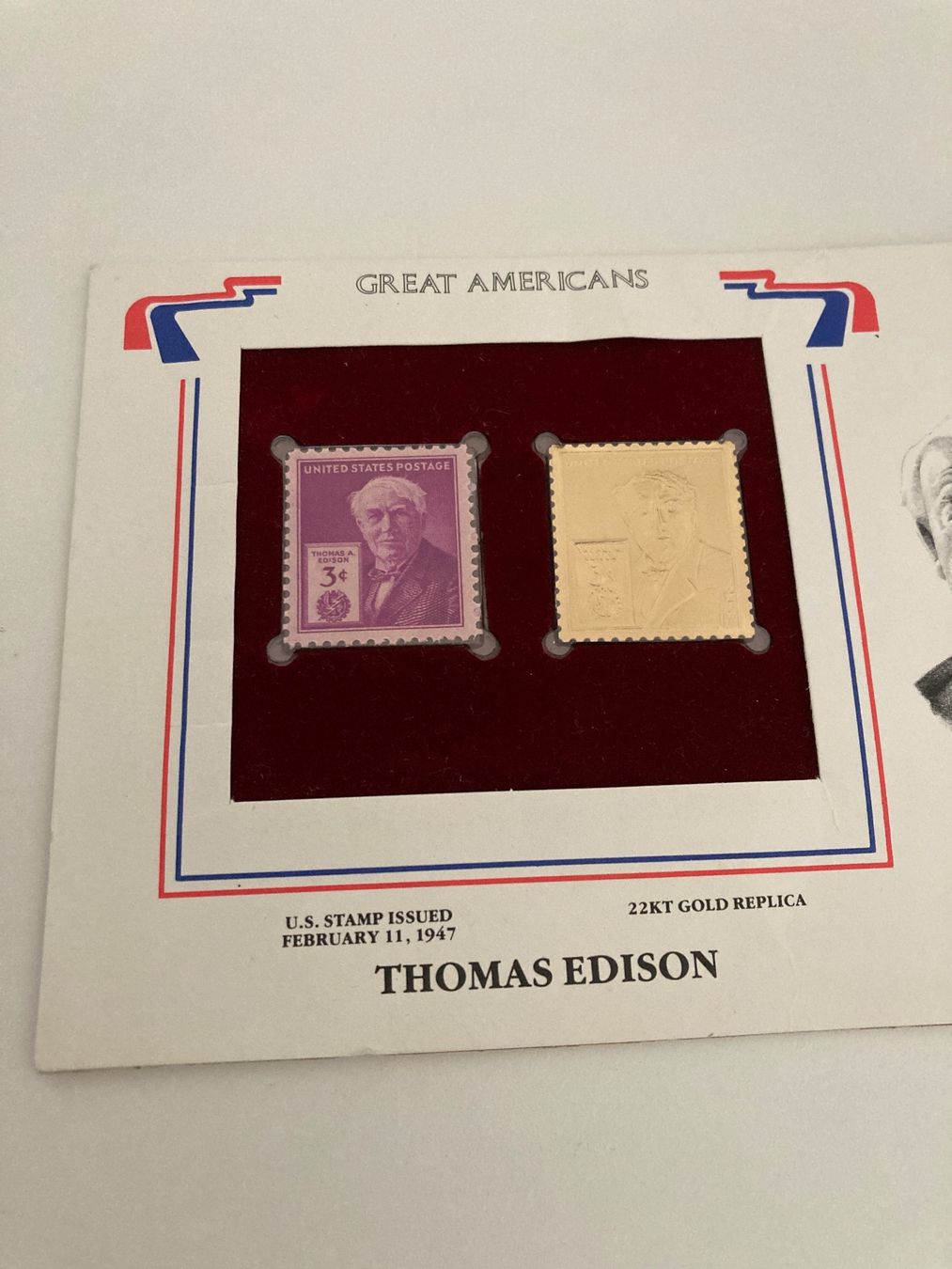 Alle Briefmarken: Postal Commemorative Society / Thomas Edison Stamp / Replica – Gebraucht aus Genthod von daz_world 1