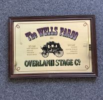 Wandschild Spiegel Wells Fargo Overland Stage Co
