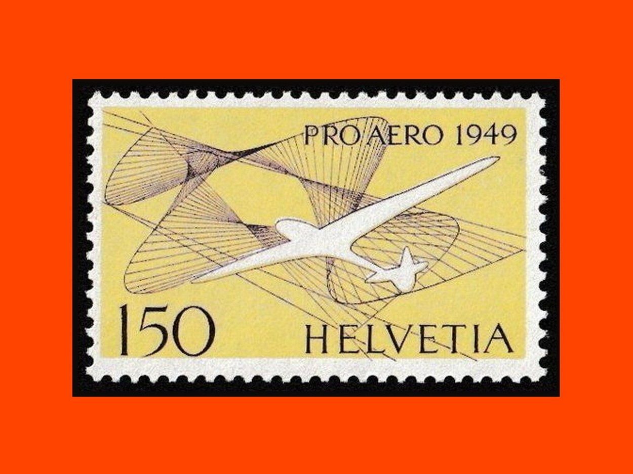 Tutti i francobolli: "Flugpost F45" (1949) – Nuovo (secondo la descrizione) da Dübendorf venduto da Jumbo1990