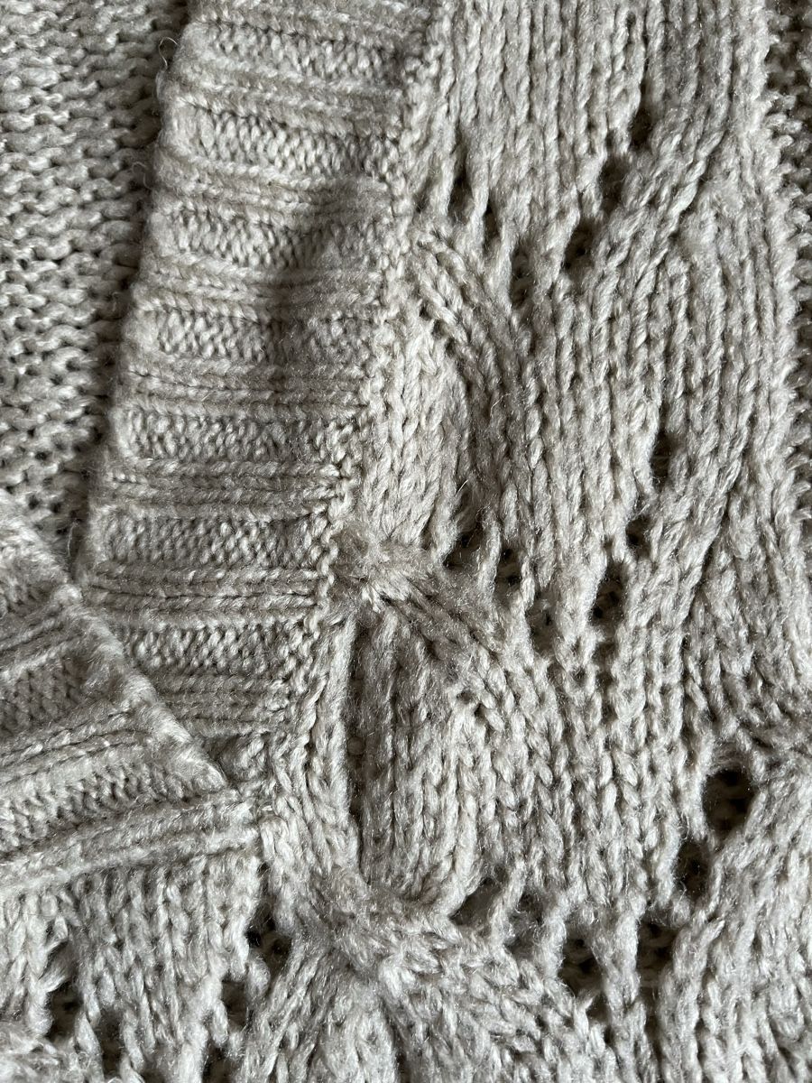 C&A Pullover & Sweatshirts: Pull long ajouré en maille beige en laine clockhouse M – Gebraucht aus Genève von Libellule477 4