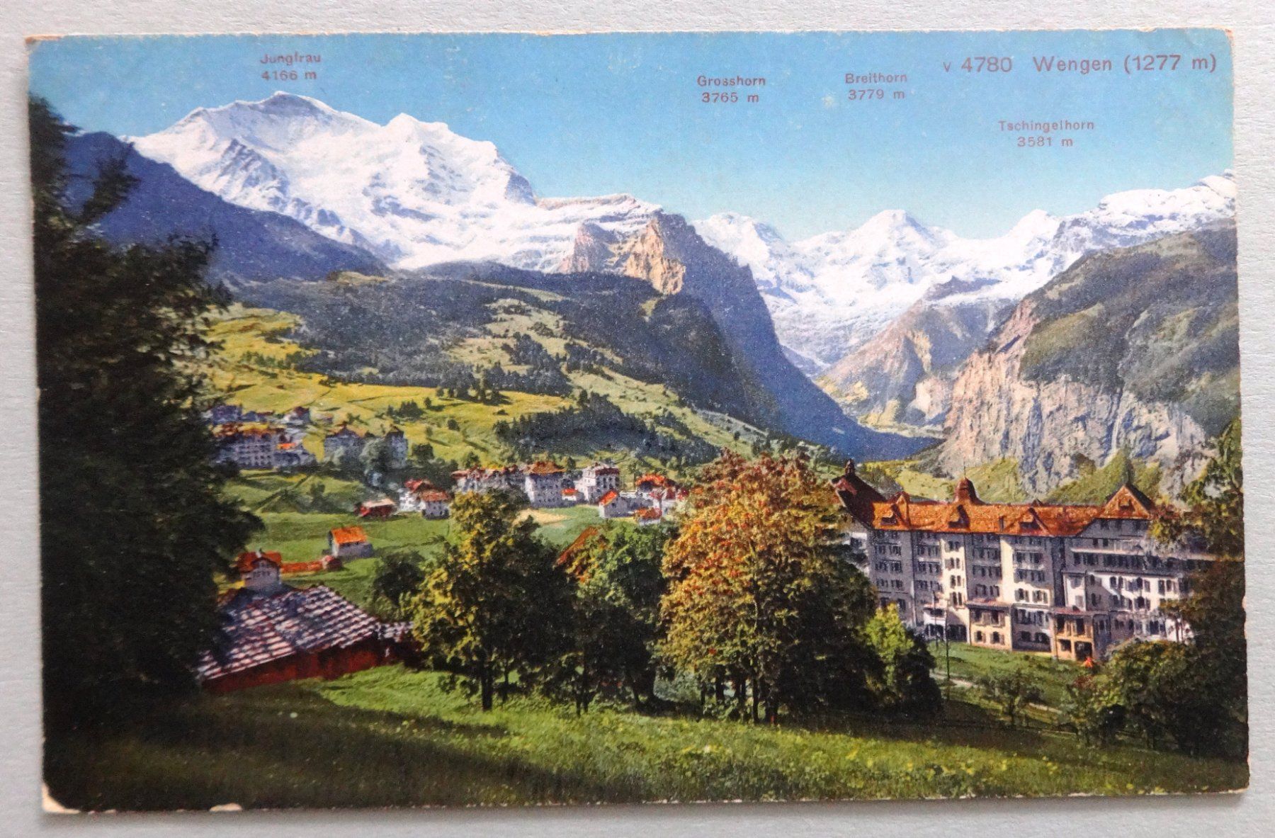 Cartoline postali: Wengen (1277 m) – Usato da Fétigny venduto da Billy2miny