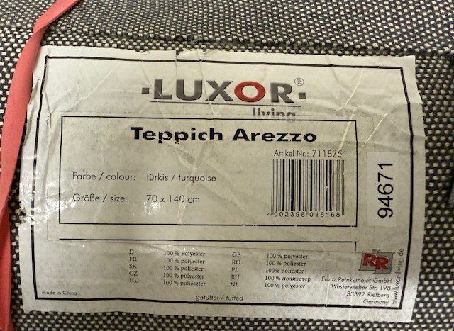 Tappeti: Türkisblauer Vorleger-Teppich d. Marke Luxor – Usato da Egg b. Zürich venduto da lipe96 3