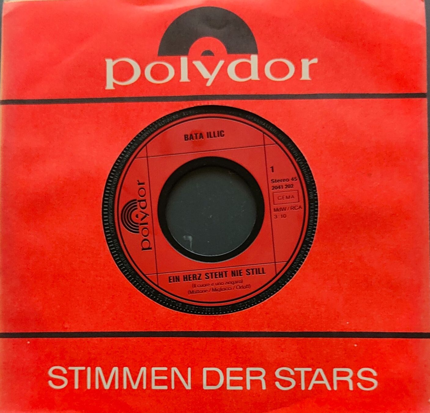 Dischi in vinile: Vinyl Single Bata Illic - ein Herz steht nie still – Usato da Langenthal venduto da Modo39