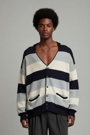 Green Coast Gestreifter Strickpullover – Made in Italy