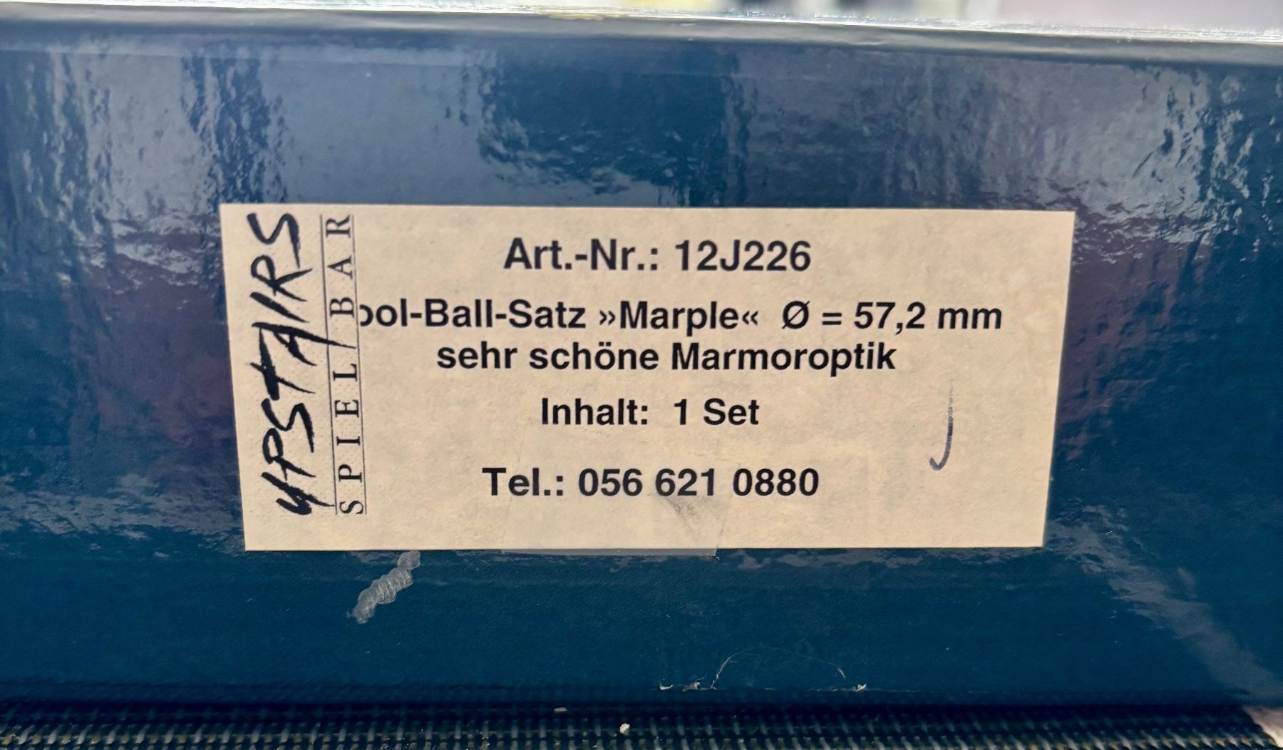 Bälle: Pool Ball-Satz Marple 57,2 mm Marmoroptik 1 Set – Neu und originalverpackt aus Jona von nowbody2040 2