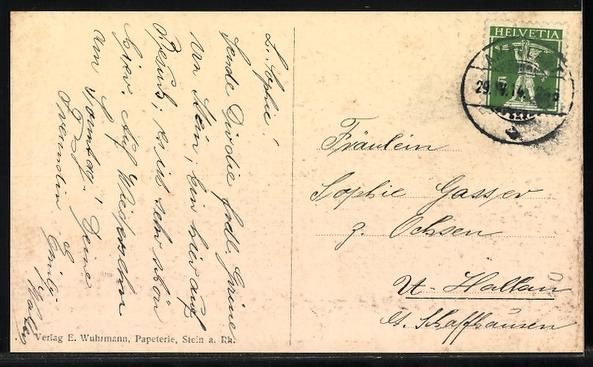 Cartoline postali: Stein a. Rh., Kloster St. Georgen mit St – Usato da Berlin venduto da bartko-reher 1