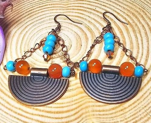 Ohrringe & -stecker: Ohrringe Dame Farao Karneol Boho Style – Neu (gemäss Beschreibung) aus Rudolfstetten von MadebyBrina 3