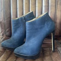 Buffalo London Ankle Boots Blue Suede Size 36