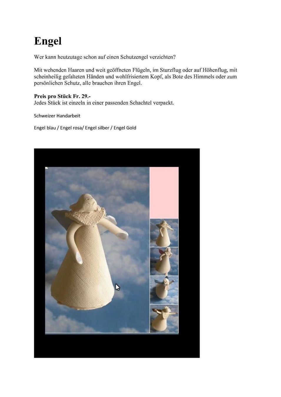 Statuette: Schutzengel aus Keramik – Nuovo e nell'imballaggio originale da Lutzenberg venduto da Pinschi01 7