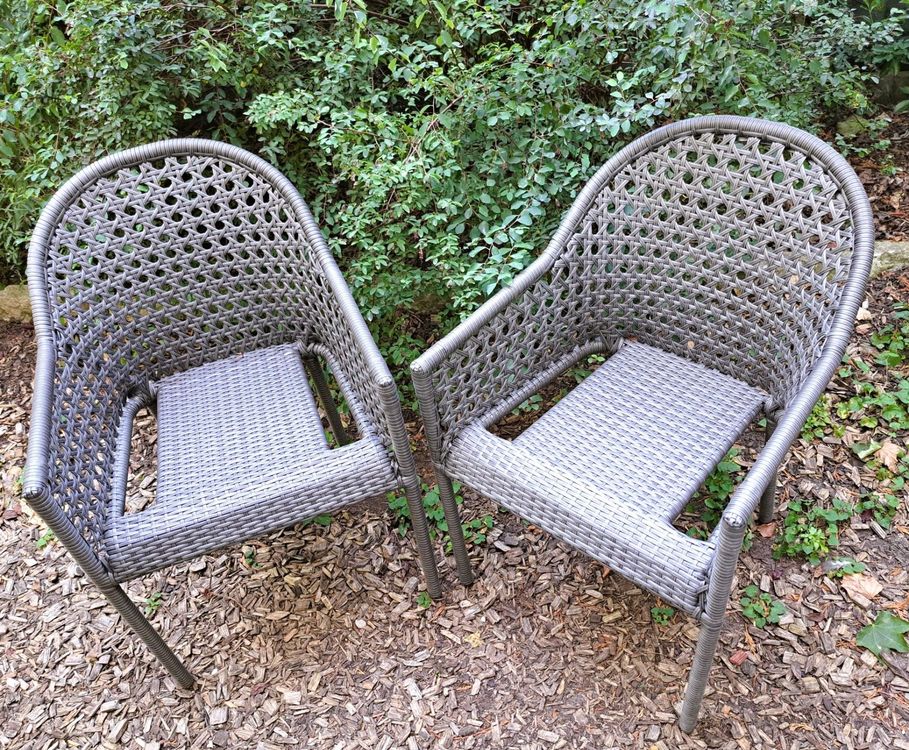 2 Gartenstühle, Stapelbar, Rattanoptik Kaufen auf Ricardo