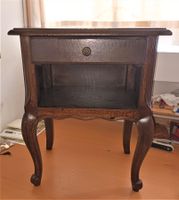 Beistelltisch mit Schublade und Nische Vollholz Stil LouisXV