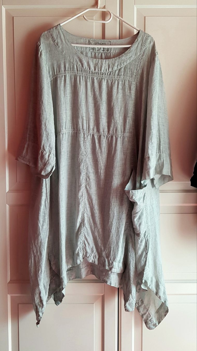 Kleider: Leinenkleid Grizas Gr 44 2XL Mint – Neu (gemäss Beschreibung) aus Menznau von Valinor 2