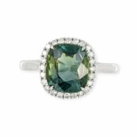 3.69ct Saphir Ring 14k Weissgold