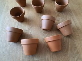 Backformen (11 Terracotta Töpfchen) 1x benutzt/gebacken