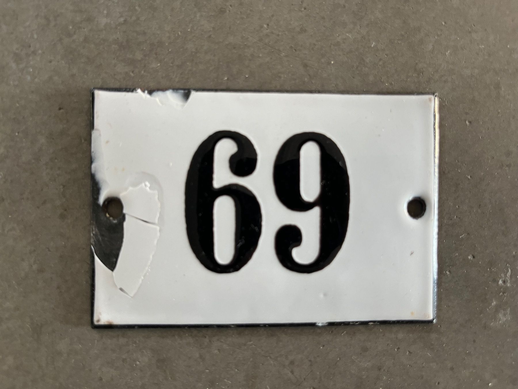 Insegne: Altes Emailschild 69 – Usato da Steffisburg venduto da Reitschel5 1
