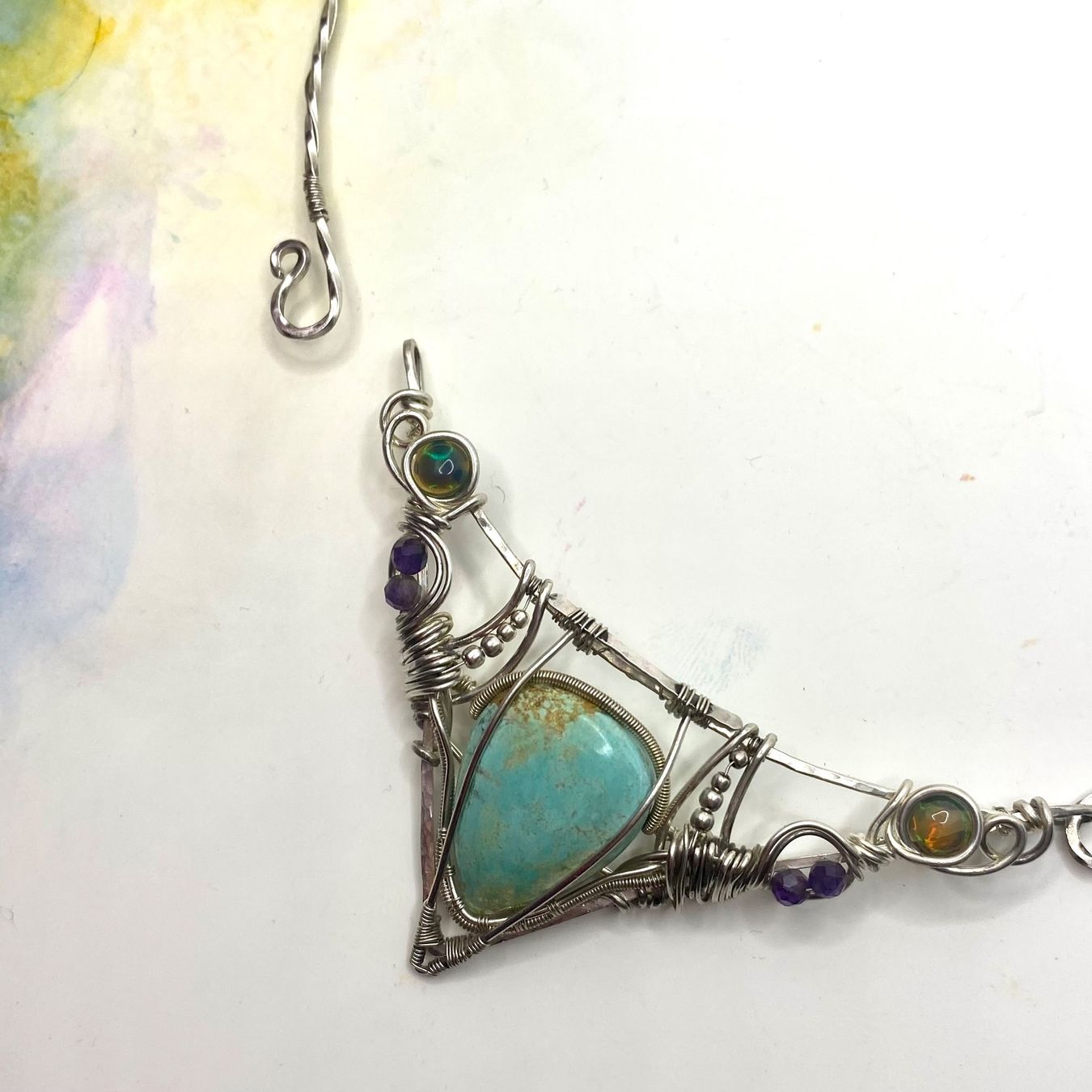 Catenine: Türkis, Opal Silbercollier – Nuovo (secondo la descrizione) da Solothurn venduto da Kiki_Di 3