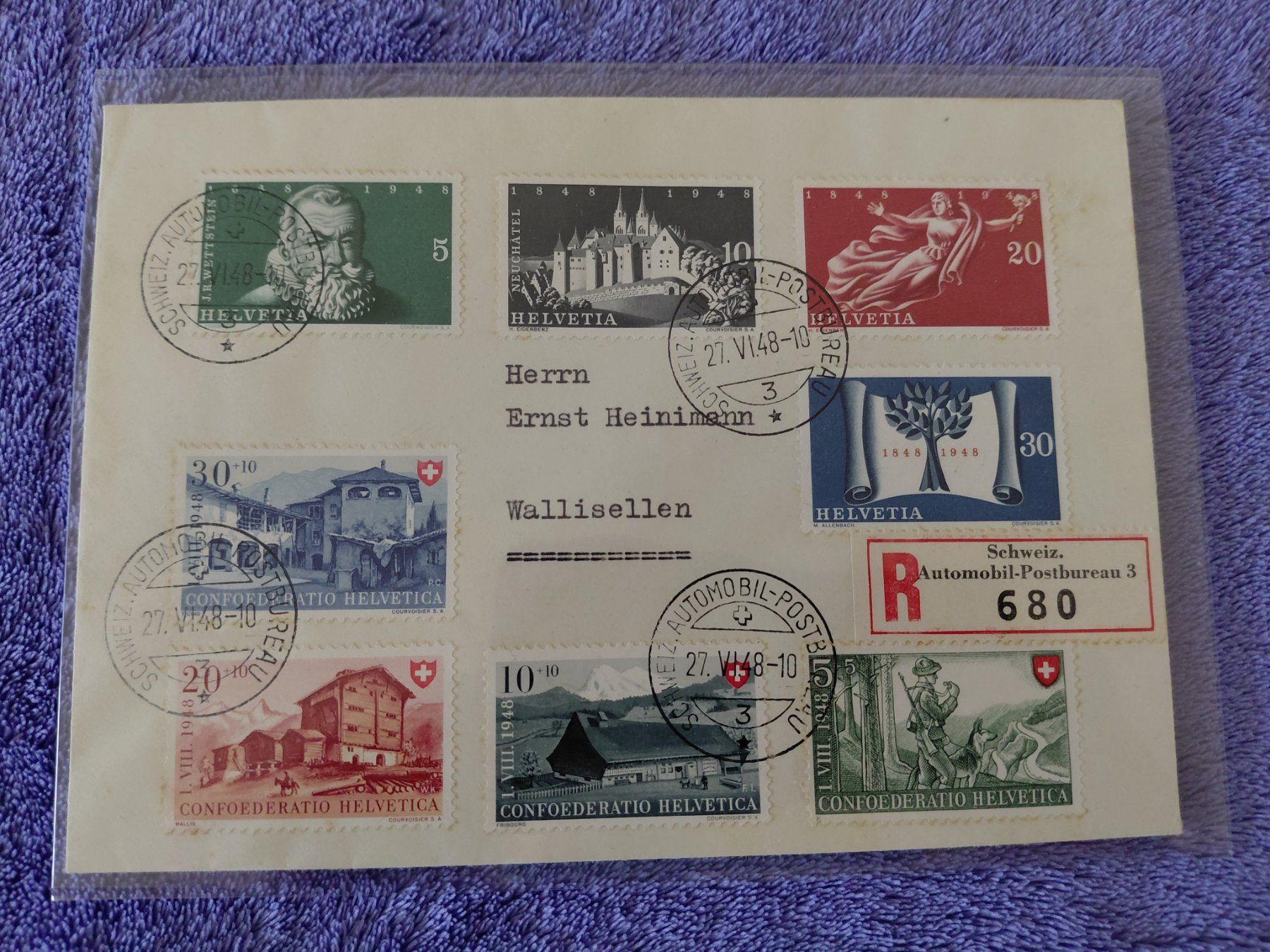 Tous les timbres: Toller CH Brief 1948 – D'occasion à Horw par Onurb008