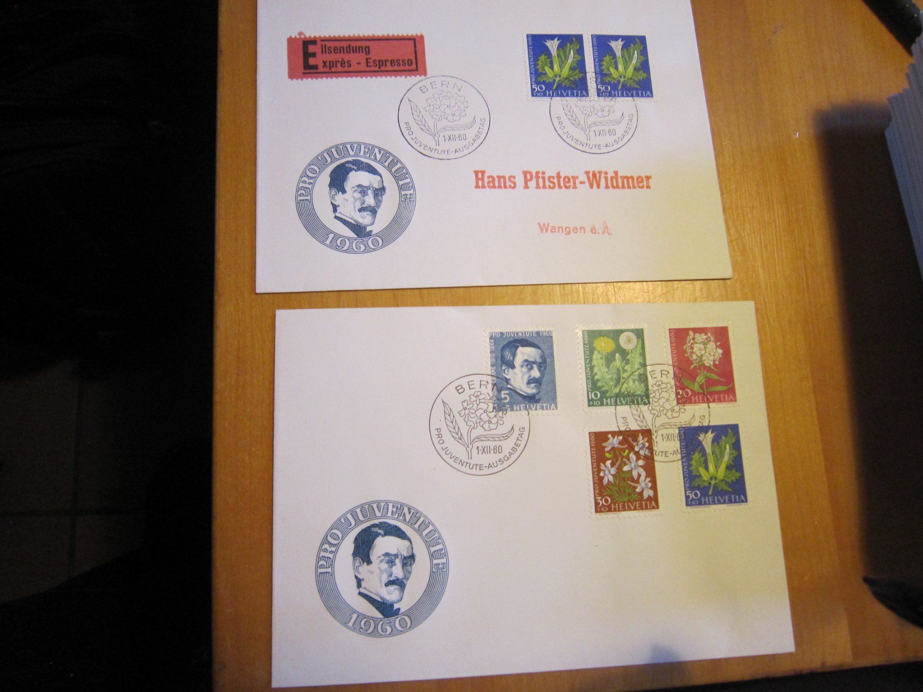 Alle Briefmarken: PJ 1960 FDC 2 Belege – Gebraucht aus Gordola von Polentaefung