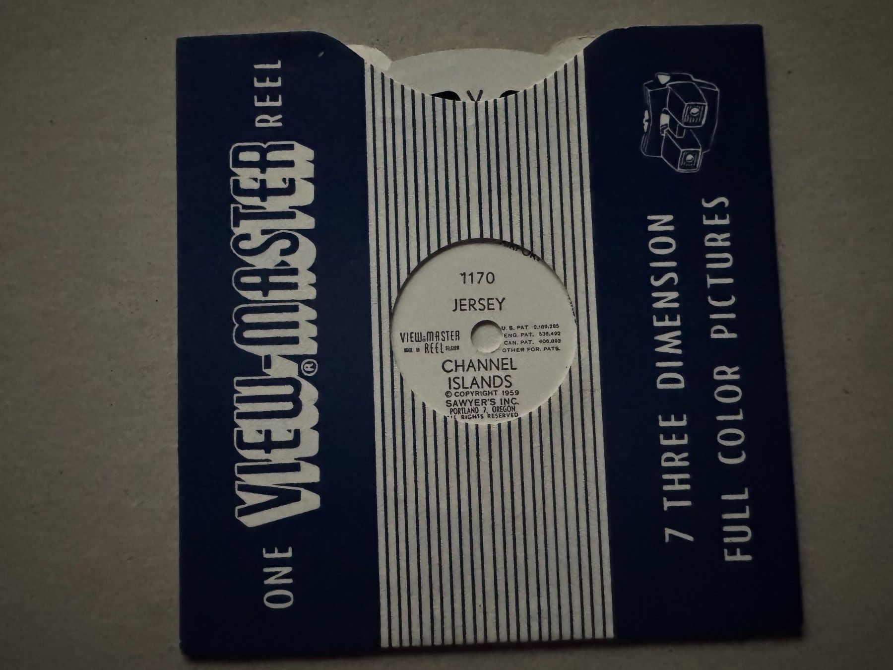 View-master Giocattoli: View-Master 3D: Nr. 1170 JERSEY CHANNEL ISLANDS – Usato da Tegerfelden venduto da siebenmacky
