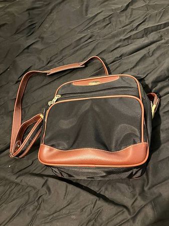 Samsonite  Umhängetasche dunkelblau mit Lederdetails