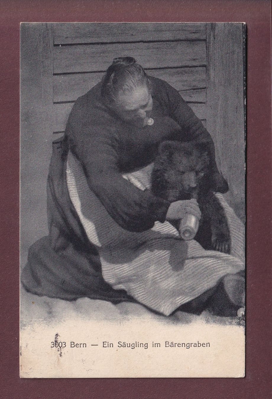 Cartoline postali: BERN - Bärengraben - Säugling - 1913 – Usato da Pully venduto da nicecards