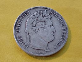Frankreich 5 Francs "Louis Philippe I" 1843 A Silber