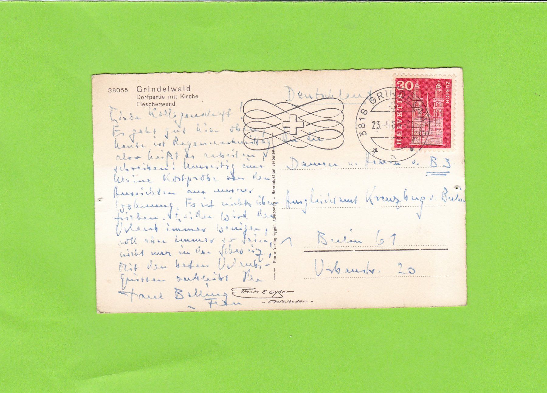 Cartes postales: 38055 Grindelwald – D'occasion à St. Peterzell par neckertal 1