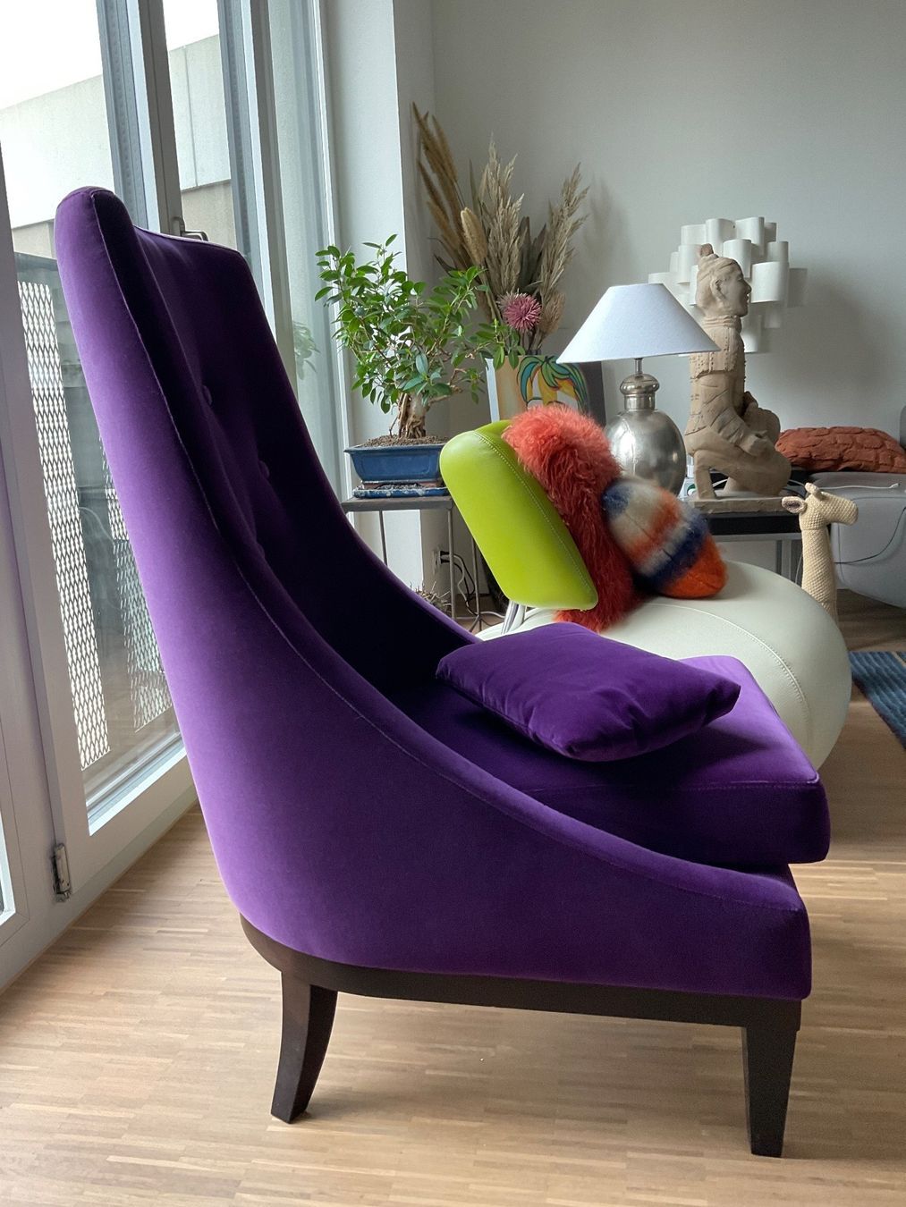 Pfister Poltrone: Poltrona in tessuto viola – Usato da Zürich venduto da alpha69 1