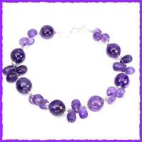 ♛ Amethyst Armband 925 Silber