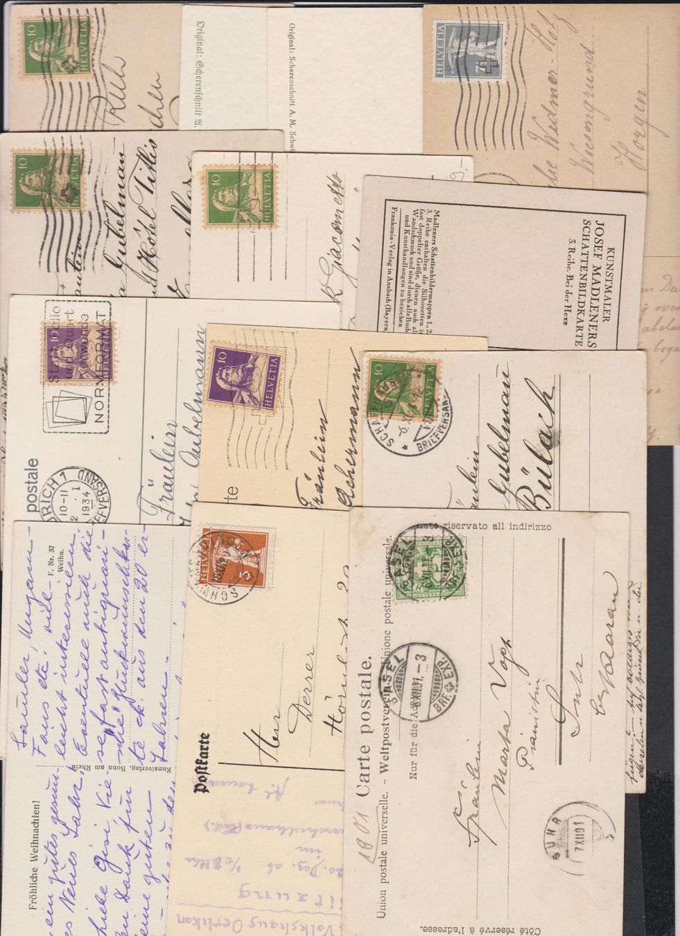 Cartoline postali: 13 alte Ansichtskarten  :    Schattenfiguren - Motive – Usato da Vitznau venduto da Ropaku 4