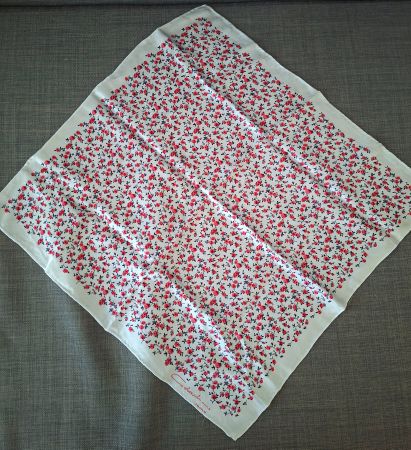 Foulard soie vintage motif floral liberty Costatino Roma