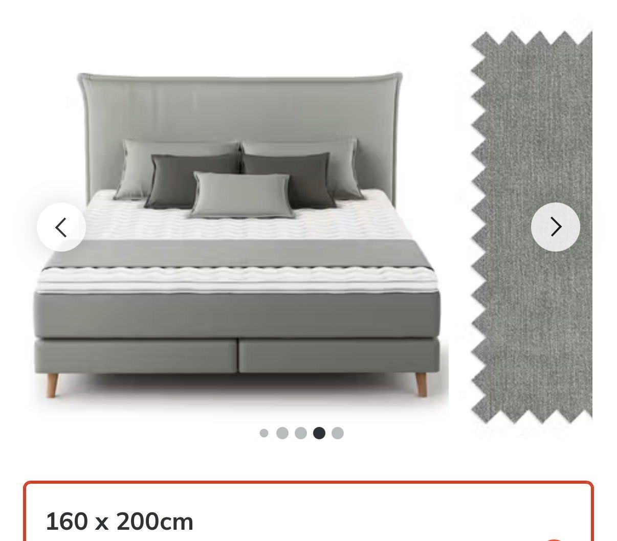 Letti: Boxspringbett 160x200 mit Topper grau mit Kopfteil – Nuovo (secondo la descrizione) da Thalwil venduto da woh_7zhr 5