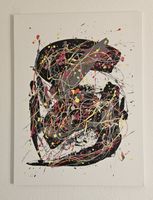 Peinture abstraite moderne sur toile sur chassis 60x80 cm