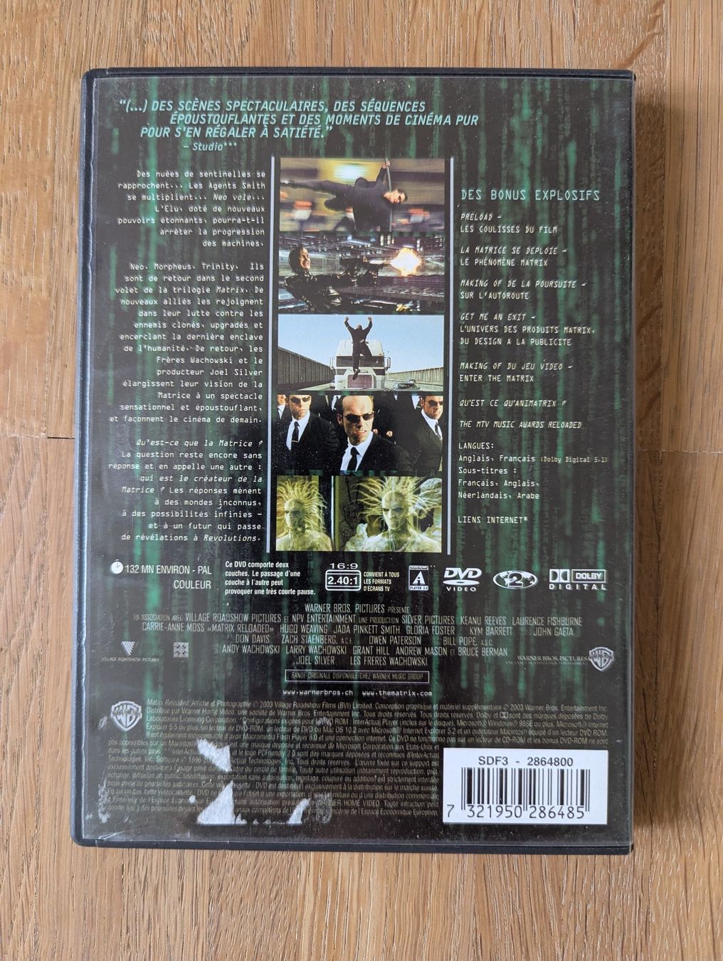 Tutti i DVDs: Matrix Reloaded - DVD Double Édition Spéciale – Usato da Basel venduto da sarbamac 1