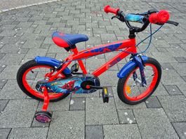 Kinderfahrrad 16 Zoll, Spider-Man rot blau, neu