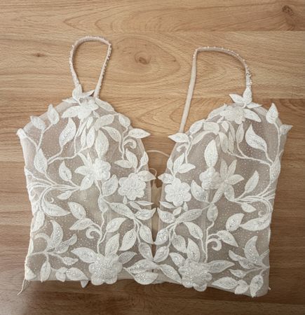 Braut-Oberteil Gr. S/M Spitze handgefertig