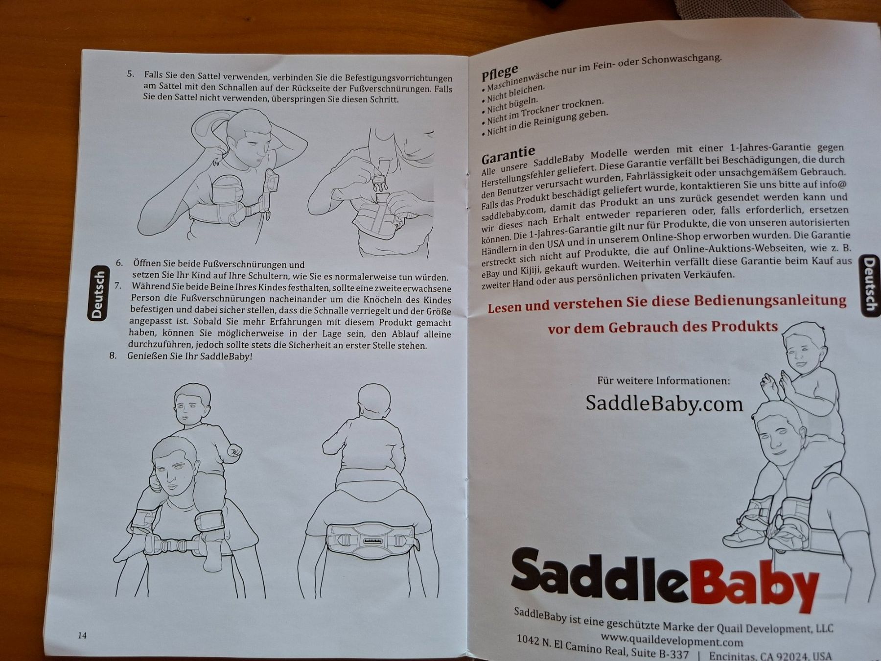 Marsupi portabebè: SaddleBaby Kindertrage mit Anleitung gebraucht – Usato da Neftenbach venduto da schiahoi 1