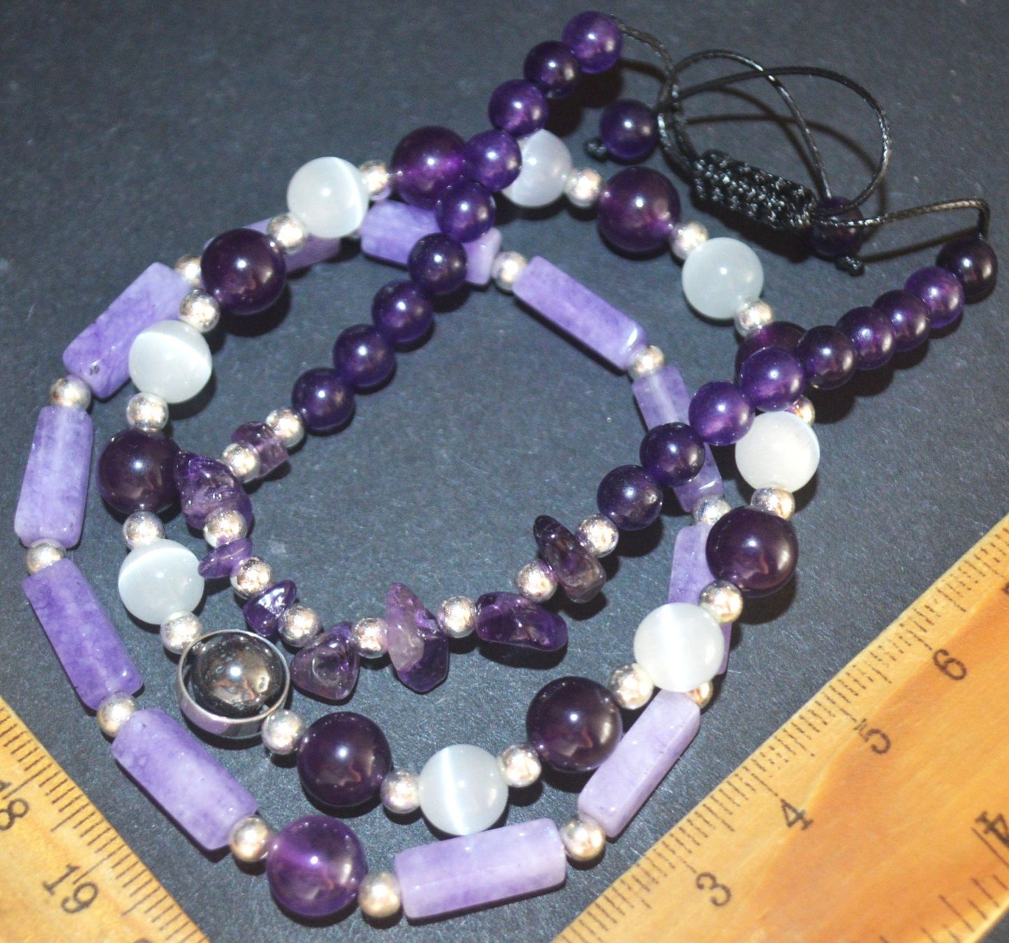 Sonstiger Schmuck: Armband Set B-374 – Amethyst Set 3 Stück – 19cm elastisch – Neu und originalverpackt aus Goldiwil (Thun) von han_v5b7
