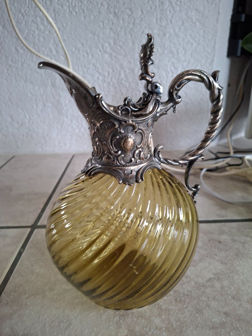 Caraffe: Glaskaraffe mit Historismus Montur – Usato da Walliswil b.Wangen venduto da ern_b96j
