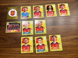 Panini WM 2026 Panini Spanien Team Wappen und Spieler 9 Stk