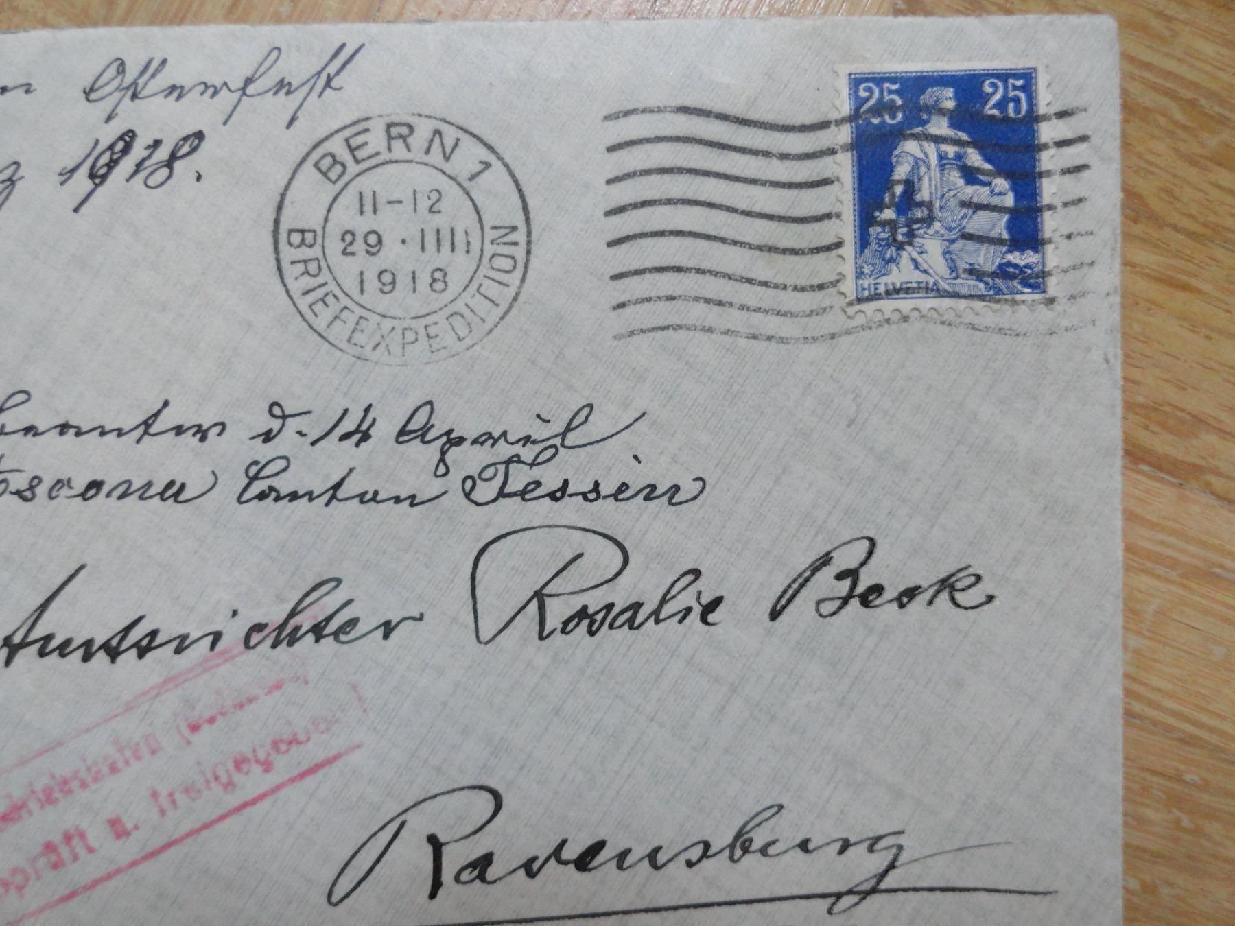 Tous les timbres: Schöner Briefumschlag von 1918 – D'occasion à stäfa par brandy66 1