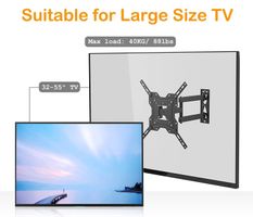 TV Wandhalterung Schlank Schwenkbar Neig