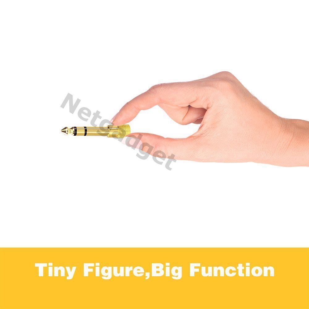 Unità & Adattatore: Vergoldet Stecker Adapter 6.35mm - 3.5mm – Nuovo e nell'imballaggio originale da Yverdon-les-Bains venduto da Netgadget_SARL 1