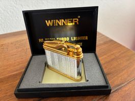 Vintage orig. WINNER Premier Hi-Tech Turbo Lighter mit OVP