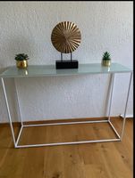 Konsolentisch Mia/weiss mit Glas