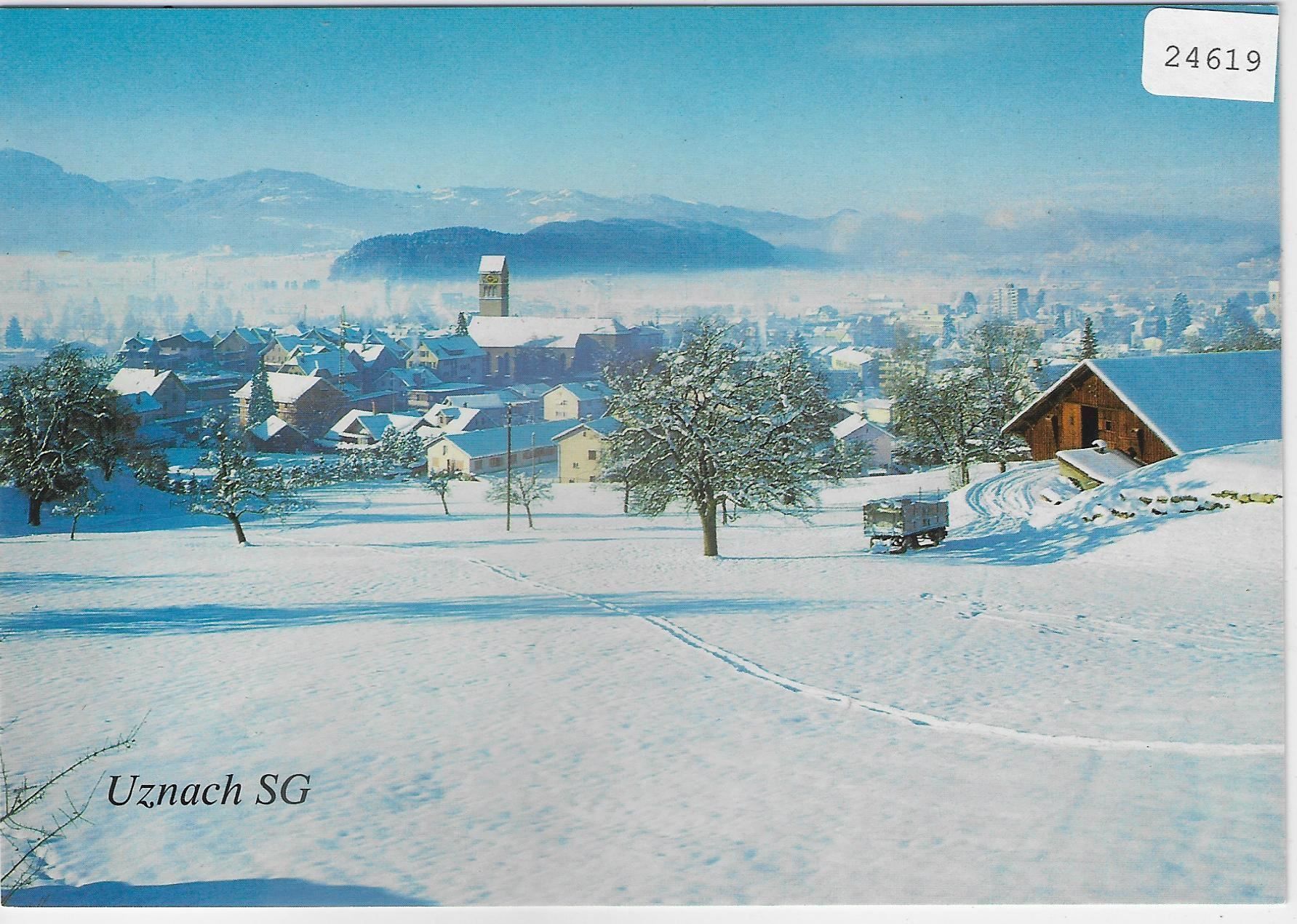 Ansichtskarten: Uznach SG im Winter en hiver – Antik aus Ettingen von Kartenplanet