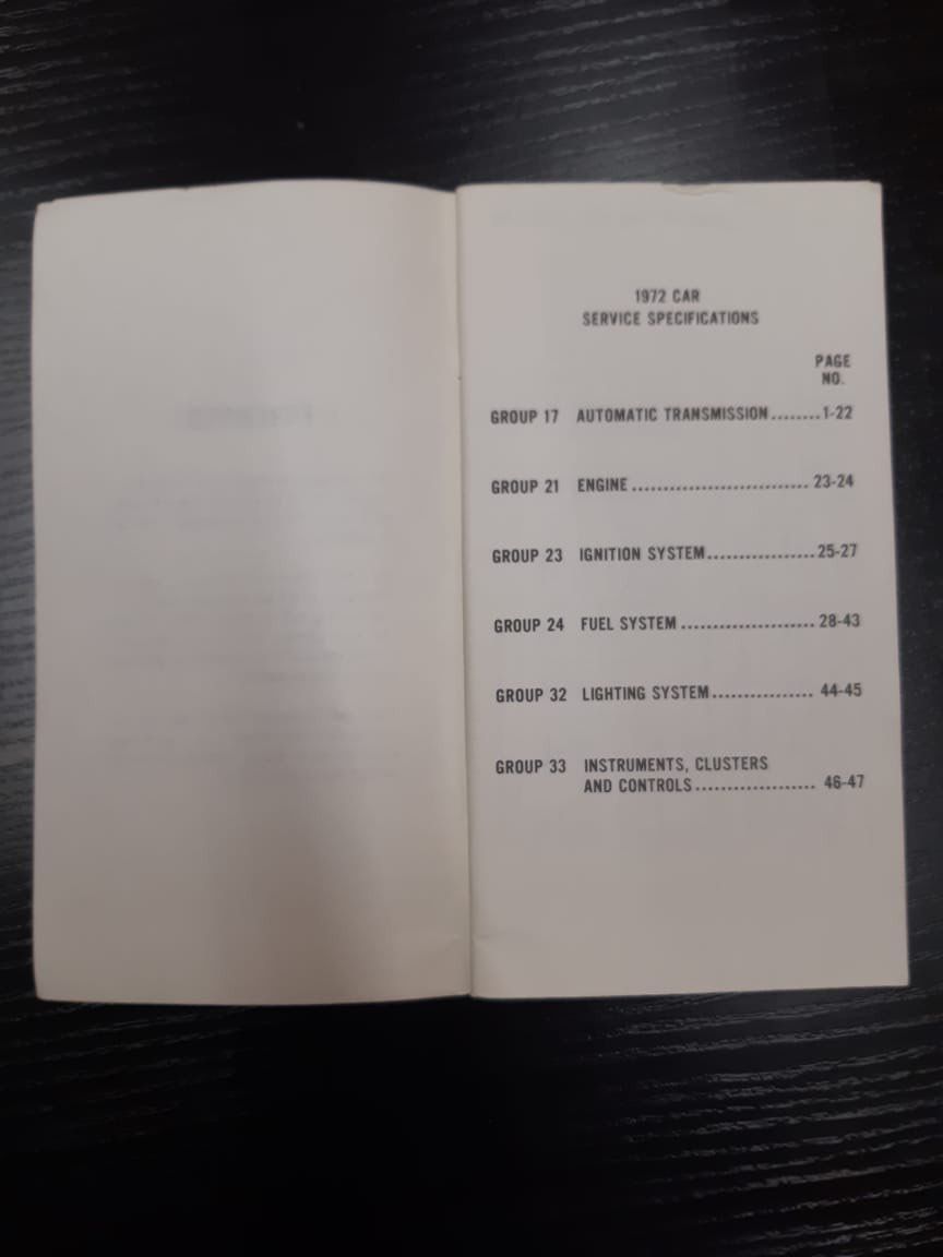 Libri: 1972 Ford Service Specifications – Usato da Dulliken venduto da Airliner2 1